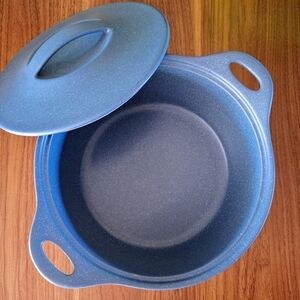 Blue Speckled Corningware Creations Covered Casserole Dish